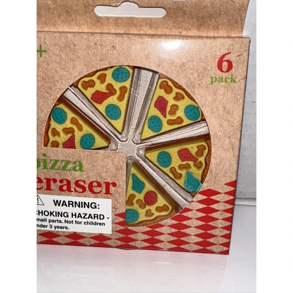 NEW 6 Slices Pizza eraser teacher supply Fun party favor math counter fraction